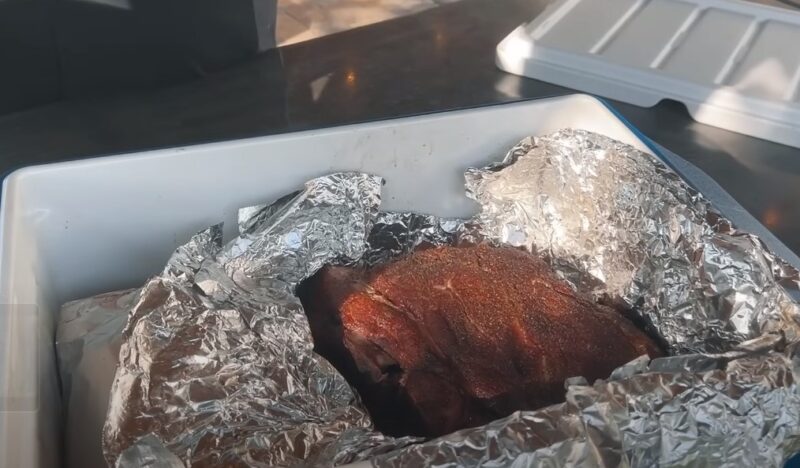 Smoke Pork Butt resting