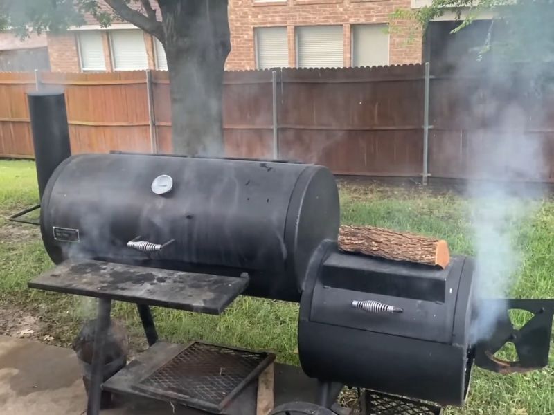 smoke meat with wood smoker